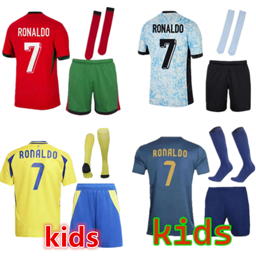 kids football kits Ronaldo soccer Jerseys kit 2024 CR7 Gonzalo Martinez Talisca Ghislain Konan Vincent Aboubakar men Football Jersey shirt