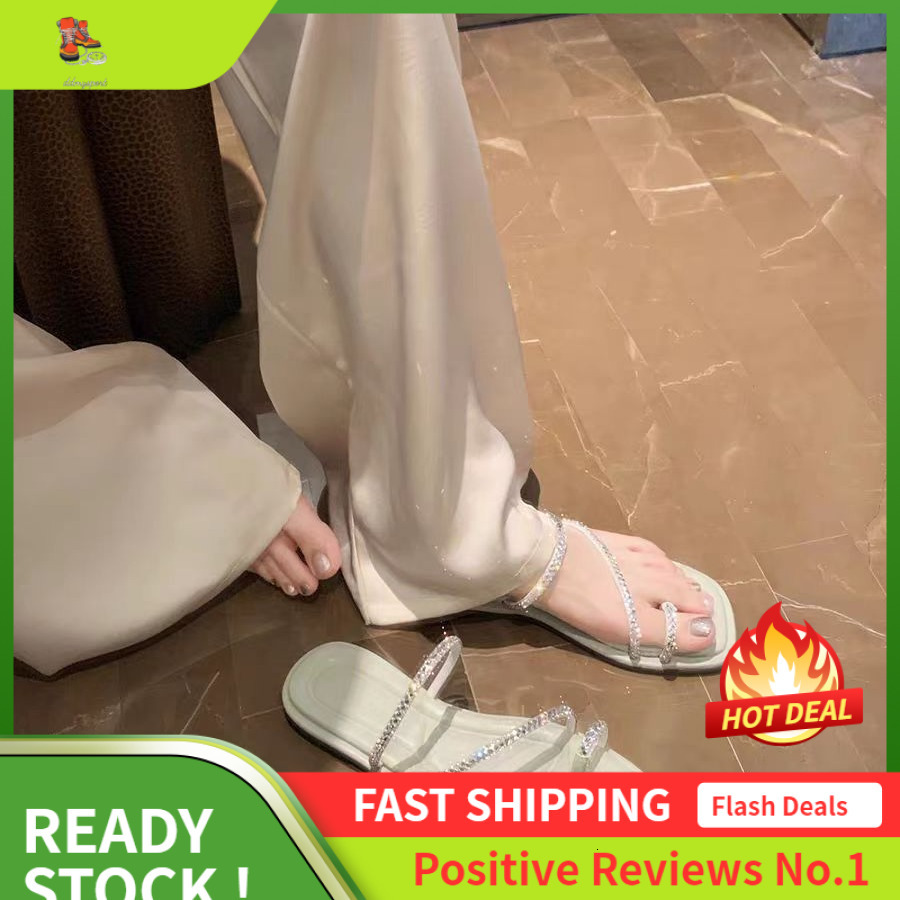Ddmysports Sheepskin Edition Grape Mom Same Sparkling Water Diamond Toe Set Exquisite Fairy Style Flat Bottom Women S Alf Slippers Summer OUTDOOR