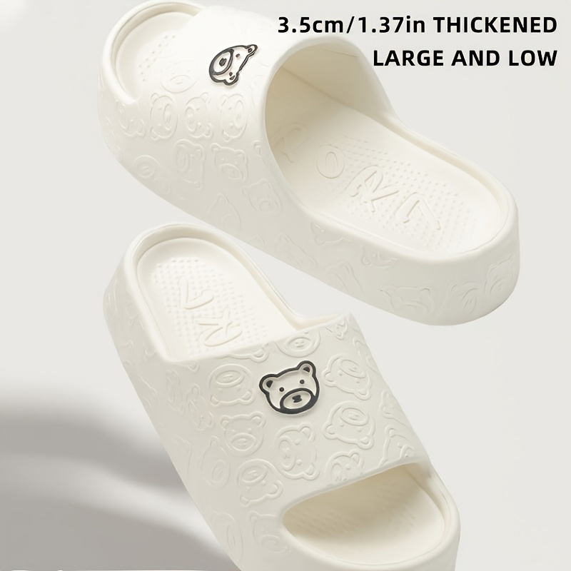 Women's Comfy EVA Slides - Cute Cartoon Design, Non-Slip Thick Sole for Indoor/Outdoor Use, Perfect for Beach & Casual Wear