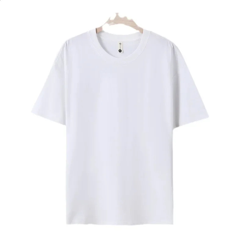 High Quality Mens Short Sleeve Tshirts 32 Pack 240g Long Fleece Cotton Silky Smooth Cool Feeling Crew Neck Tech 240823