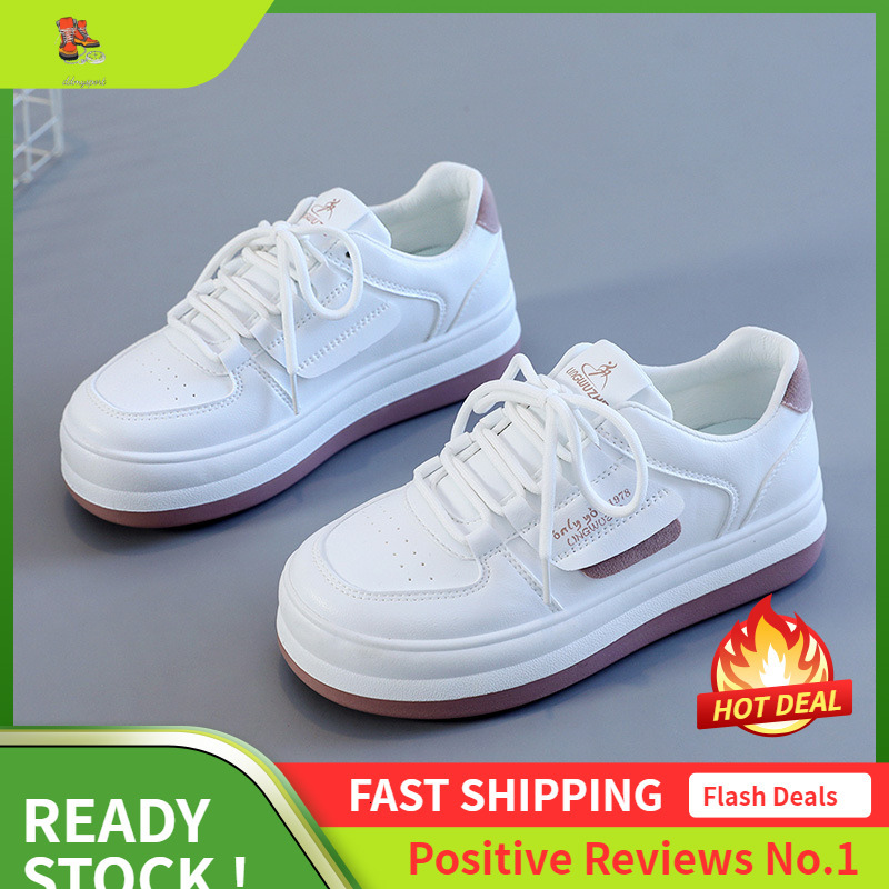 Ddmysports Little White Women S Board New Spring And Autumn Low Cut Casual Sports Shoes Student Eight Increasing Leather OUTDOOR