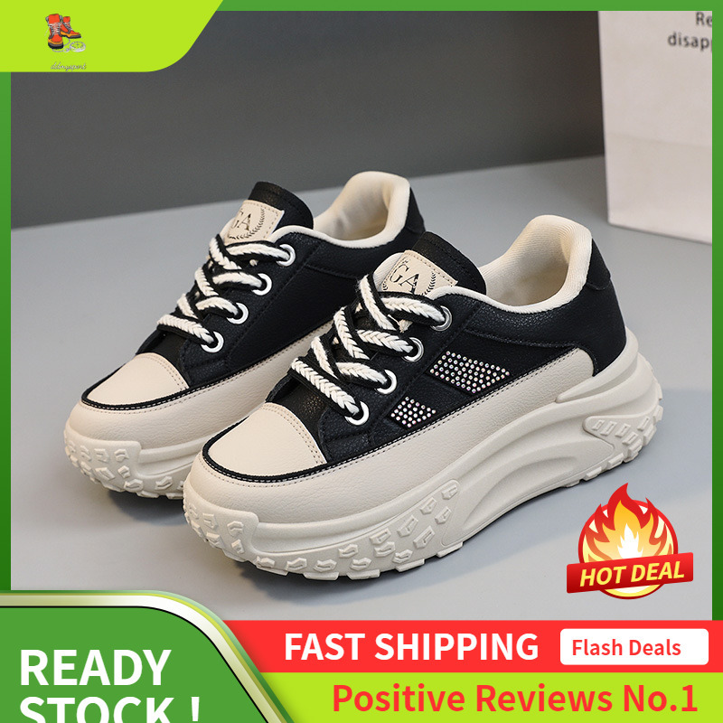 Ddmysports Q New White Women S Shoes Sequins Summer Breathable Color Matching Height Increasing Thick Sole Casual OUTDOOR