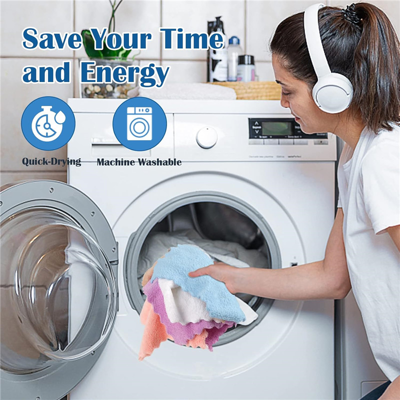 8 Colors Makeup Remover Cloths, Cleansing, Reusable, Soft & Washable Coral Fleece Microfiber Washcloths / Towel For Face, Eye, Lips Panos Desmaquillan