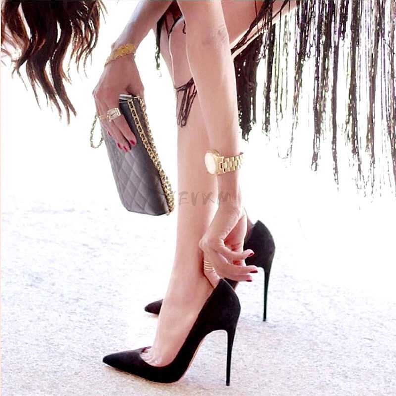 High Quality 10cm Ultra High Heels Pump Womens Office Desk Pocket Thin Heels Party Shoes Womens Plus Large Size 43 T241024