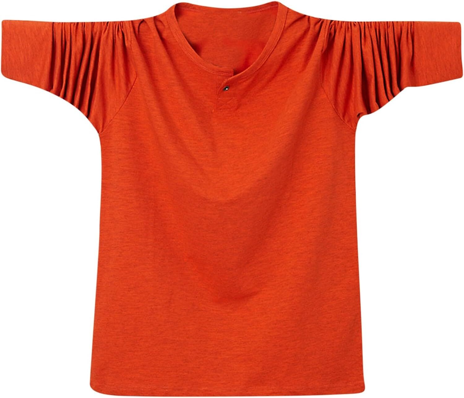 Long Sleeve Shirts for Men sweatshirt Mens Henley Shirts Casual Long Sleeve Button Up T-Shirts Comfy Cotton Pullover Solid Color Tee Shirts Streetwear