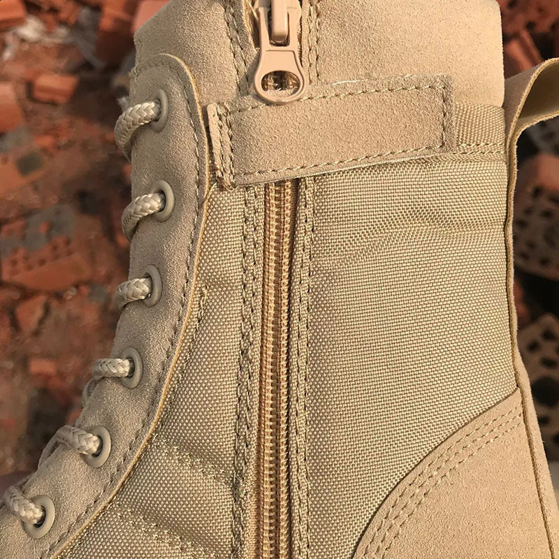 Fashion Men Winter Outdoor Canvas Breathable Boots Plus Size Desert Boot Mens Hiking Shoes 240828