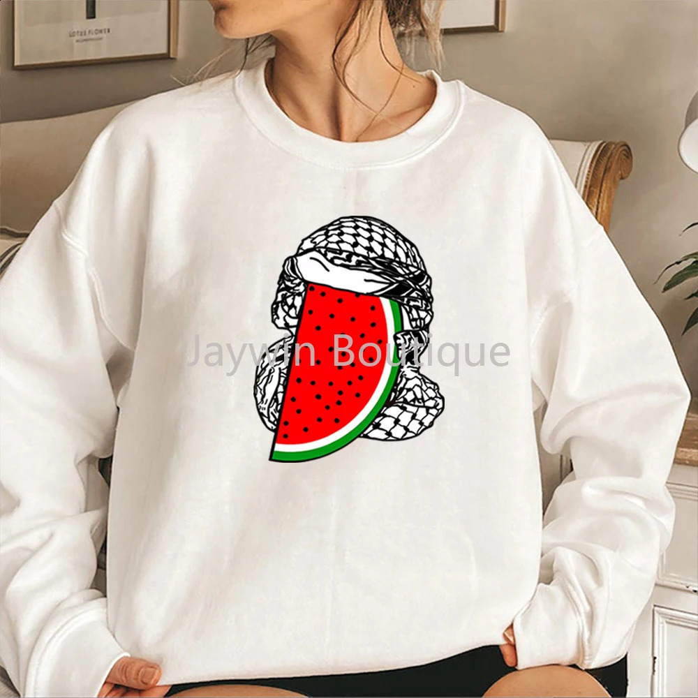 This is not a watermelon sweatshirt Ceci Nest Pas Une Past que hooded human rights skydiving collar Arab gift 240827