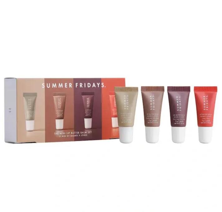 Makeup 2024 2024 3Pcs 4Pcs Butter Balm Set Mini Lipgloss Gift Box Moisturize Smooth Oil Jelly Lipsticks Vanilla Beige Brown Sugar 4 Colors SF Lip Care