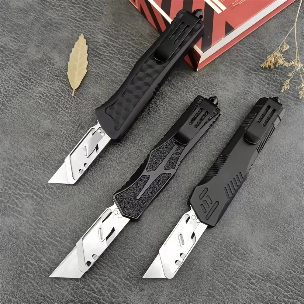 High Quality OTF EDC Pocket Knife 440C Blade Zinc Alloy Handle Outdoor Rescue Survival Tacticals Self Defense Hunting Camping Tools 3300 3400 4850 900