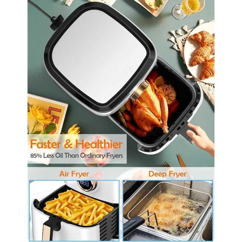 Air Fryer ALLCOOL Airbryer Oven 8QT Large 1700W 8-in-1 with Touch Screen Air Fryer Dishwasher Safe Tick Free Basket Freidora CL240829