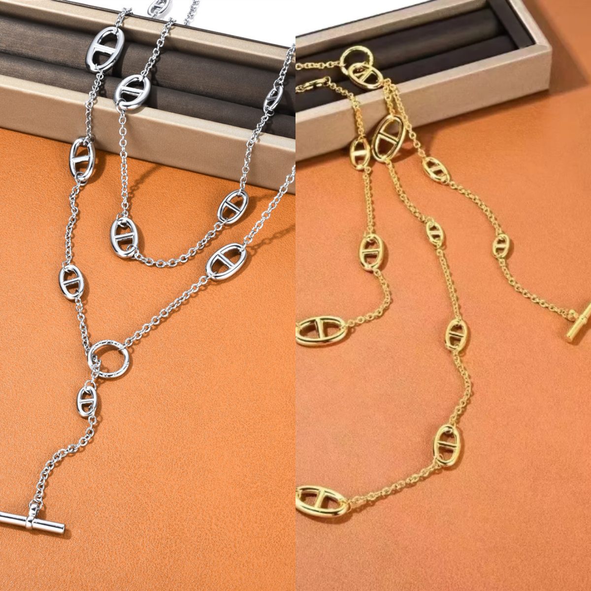 Luxury long necklace designer OT designer necklace sweater chain V gold necklace overlapping wearing designer jewelry with diamond necklace birthday gift