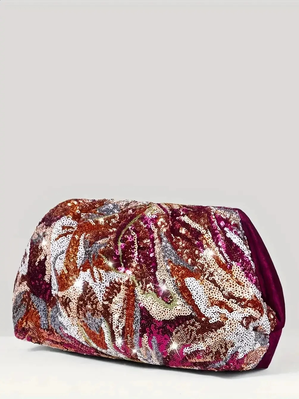 Exquisite Women Rose Red Evening Clutch Bag Random Pattern Party Purses Messenger y240829