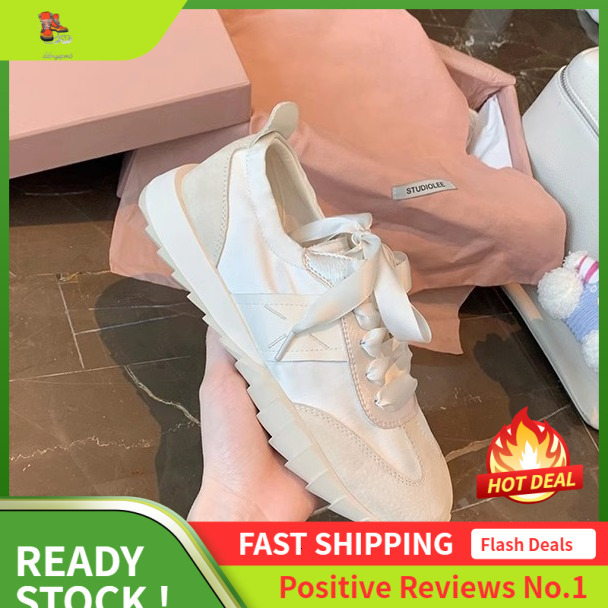 Ddmysports Cowhide Edition Grape Mom Same Eartbeat Signal Ballet Style Soft Bottom Splicing Ribbon Versatile Forrest Gump Casual Shoes For Women OUTDO