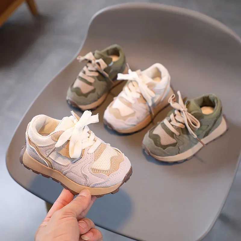2024 New Childrens Leisure Childrens Baby Shoes Breathable Sports Running Shoes for Boys and Girls Soft Childrens Shoes W250407