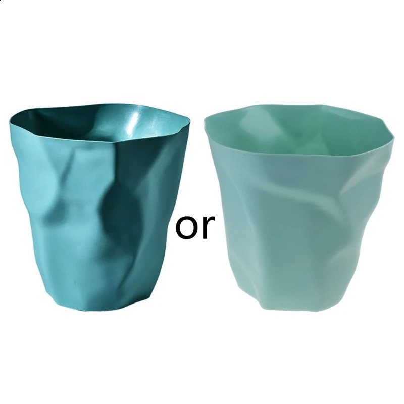 Irregular Trash Can Modern Plastic Garbage Rubbish Bin Waste Basket Flower Pot Drop 240828