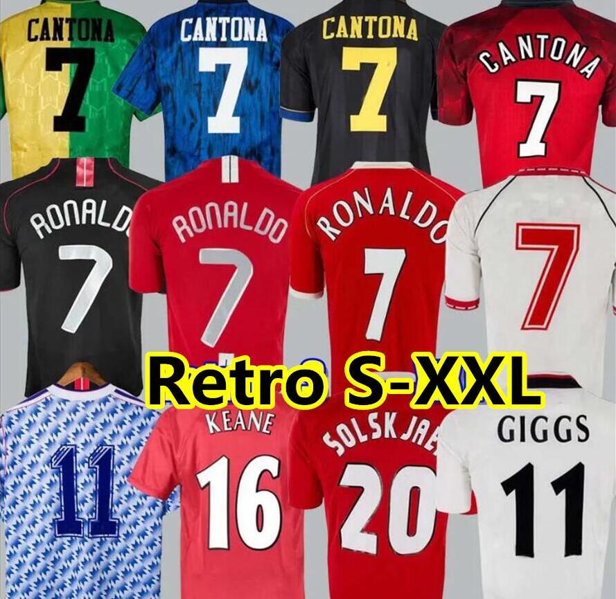 1998 final Retro 2002 Soccer jersey football Giggs SCHOLES CANTONA Solskjaer KEANE 04 06 07 08 09 98 99 90 92 94 96 86 88 NISTELROOY KEANE ROBSON Rooney