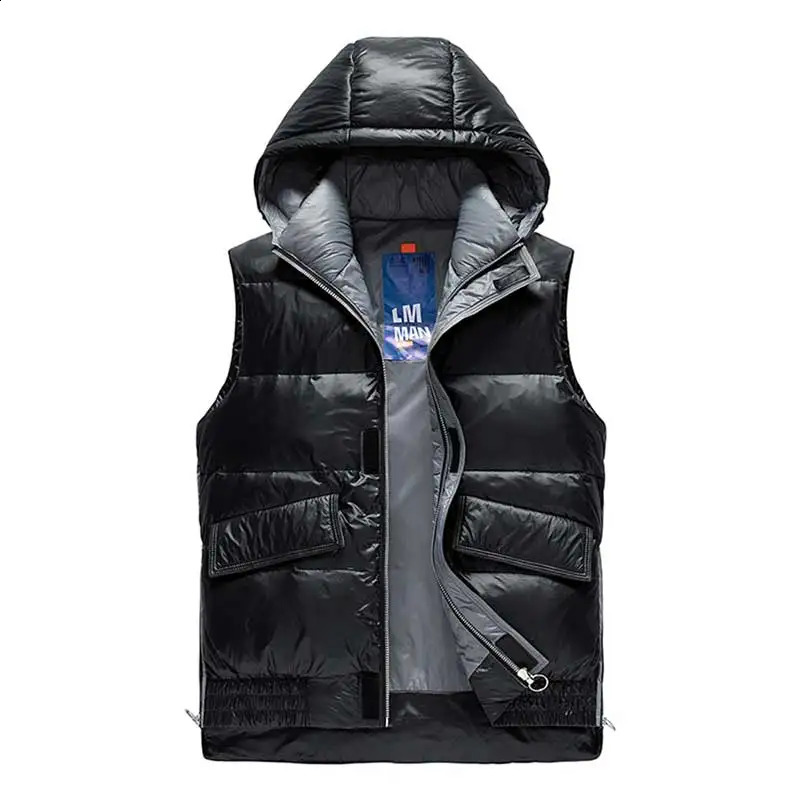 90% duck down jacket mens autumn and winter plush thick windproof lightweight hooded 240828