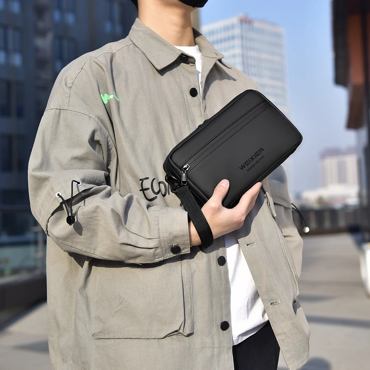 WEIXIER Men Crossbody Shoulder Bags Oxford Cloth Man Women Fashion Outdoor Sports Cycg Water Proof Cell Phone Bag 240829 eeb8 4