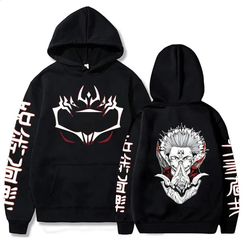 Funny Jujutsu Kaisen Long Sleeve Casual Hoodies Anime Ryomen Sukuna Printed Men Women Fashion Harajuku Sweatshirt Clothes 240829
