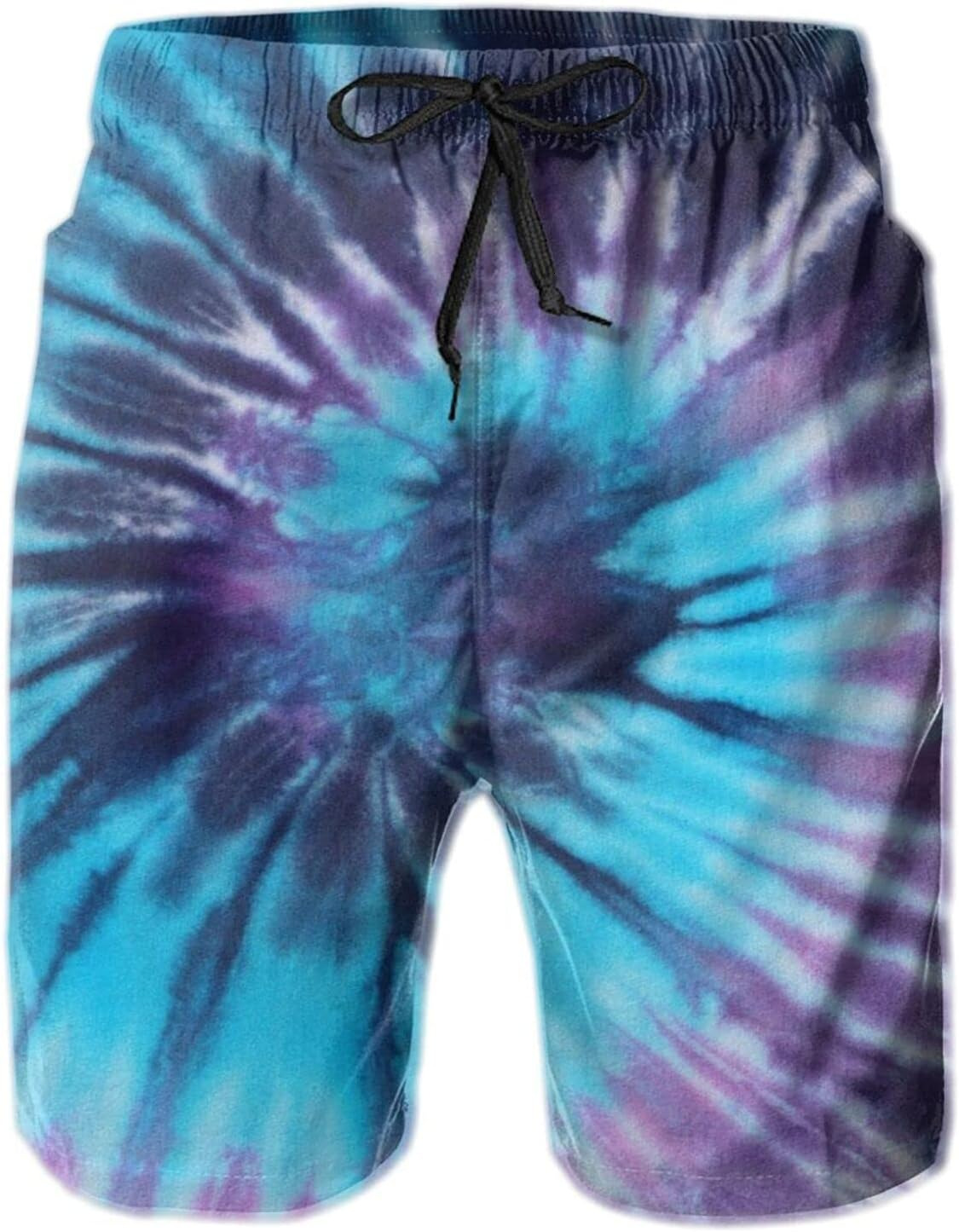 Mens Shorts 3D Printing Pattern Tie Dye Swim Trunks Quick Dry Print Beach Board Swimwear