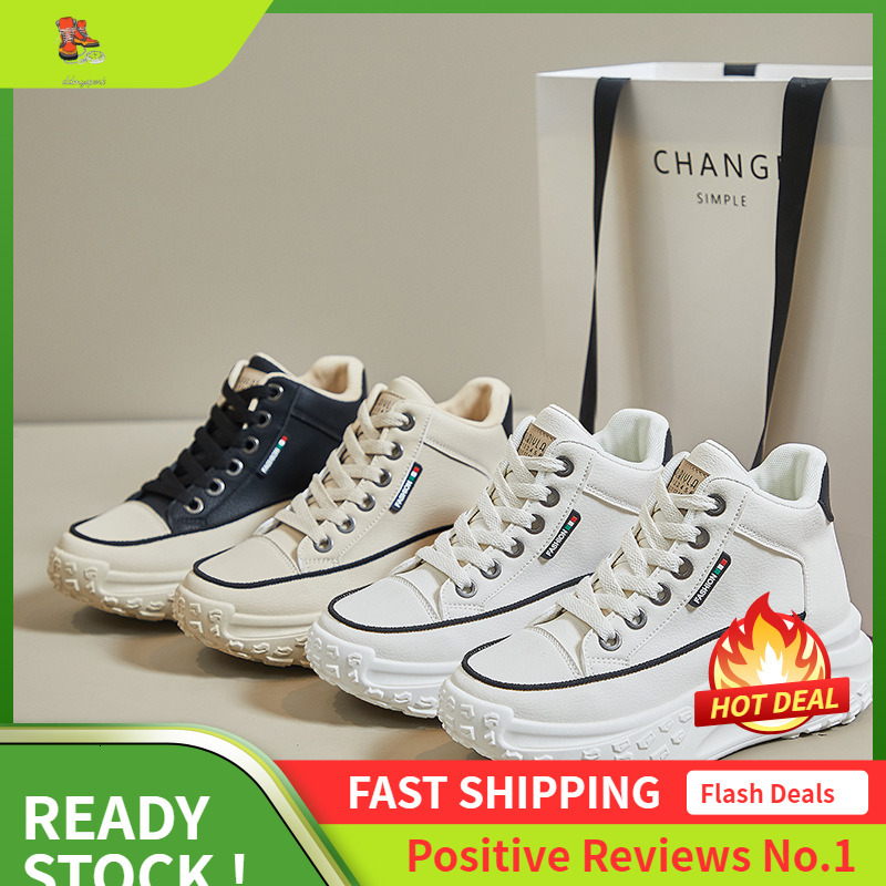 Ddmysports Igh Top For Women In Autumn New S Big Toe Rocking Thick Soled Casual Board Shoes Street Photography Instagram Trend Z OUTDOOR