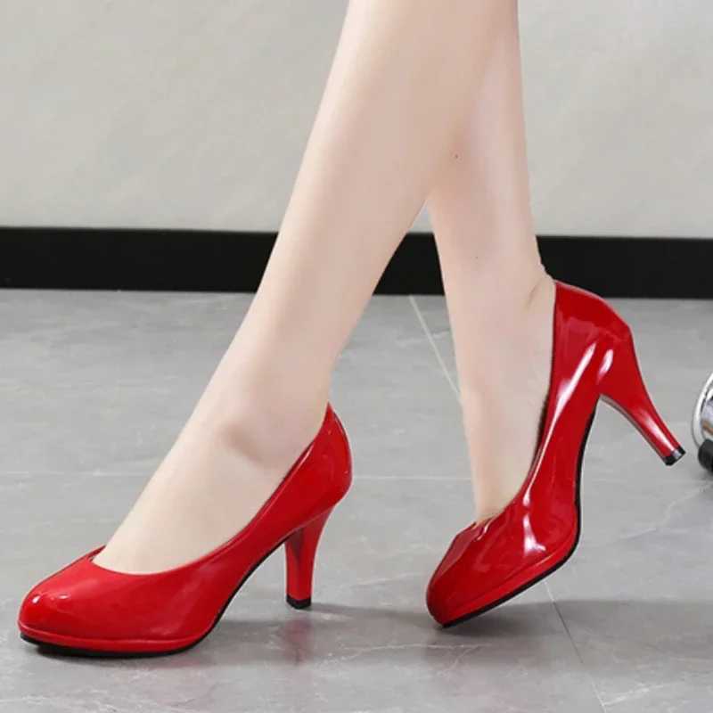 High Quality Summer Classic Round Toe Womens Pump Comfortable Shallow Office Womens Solid Platform Womens Shoes T241024