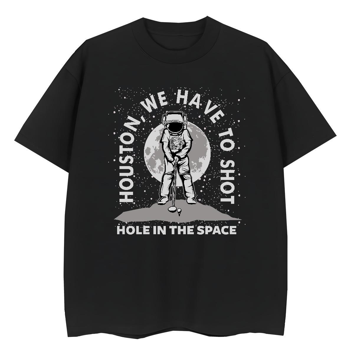 Wholesale Couples T Shirts 230g 100% Cotton universe Hip Hop Women T Shirts Breathable Cartoon Floral Printing Wear