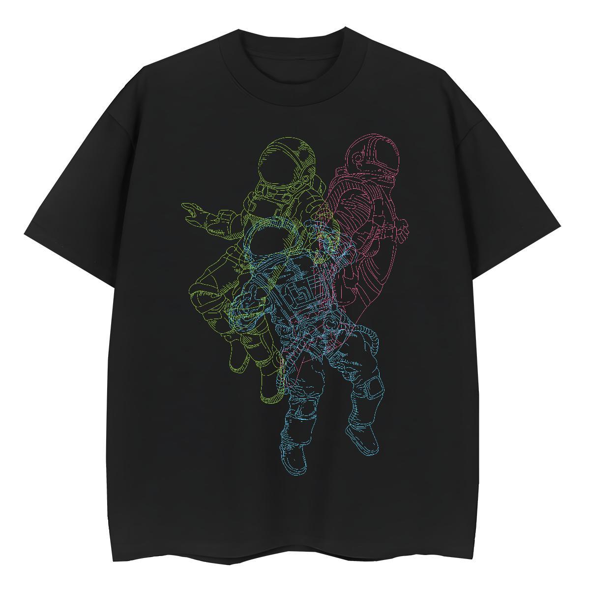 5A Women Tees 230g Pure Cotton planet Street Casual Womens T Shirts Breathable Short Sleeve DIY Anime Printed Clothes