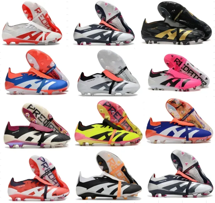 2024 Football boots Shoes PRE ATOR Cleats Soccer Boots Socks Gift Bag Accuracy+ Elite Tongue BOOTS Metal Spikes Mens LACELESS Soft