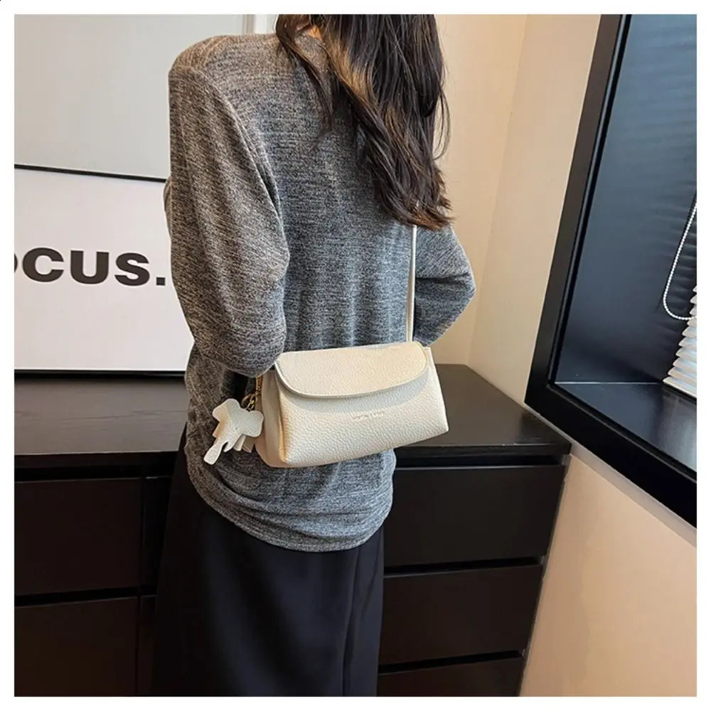 Lychee Pattern Handbag The Adjustable Straps Multicolor Shoulder Bags PU Material Handbags Work 240828