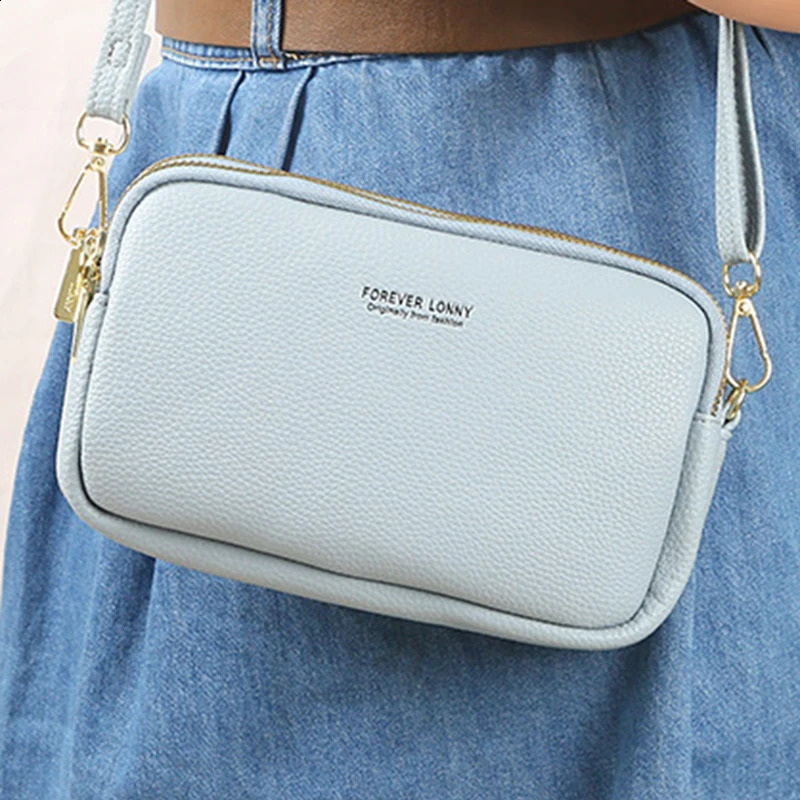 3 layers Crossbody Bag PU Leather Purse Cell Phone Shoulder Messenger Bags Fashion Daily Use For Women Wallet Small HandBags 240828