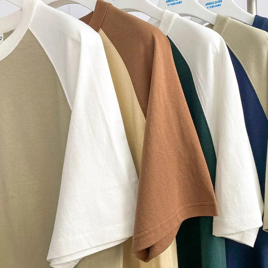 Summer 300 Gsm Oversize Tshirts For Men Clothing Fashion Short Sleeve Tee Heavyweight 100 Cotton Unisex Women Tops Plain Shirt 240823