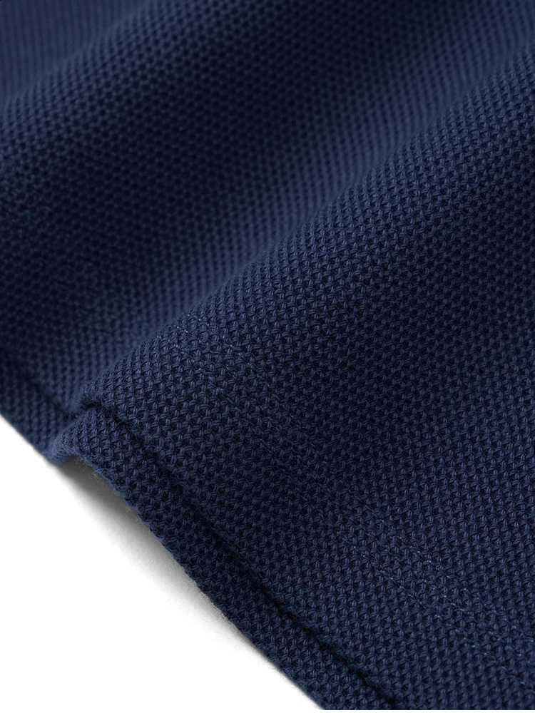 summer oversized 300gsm Pique Sorona fabric polo shirt mens plus size breathable top 240829