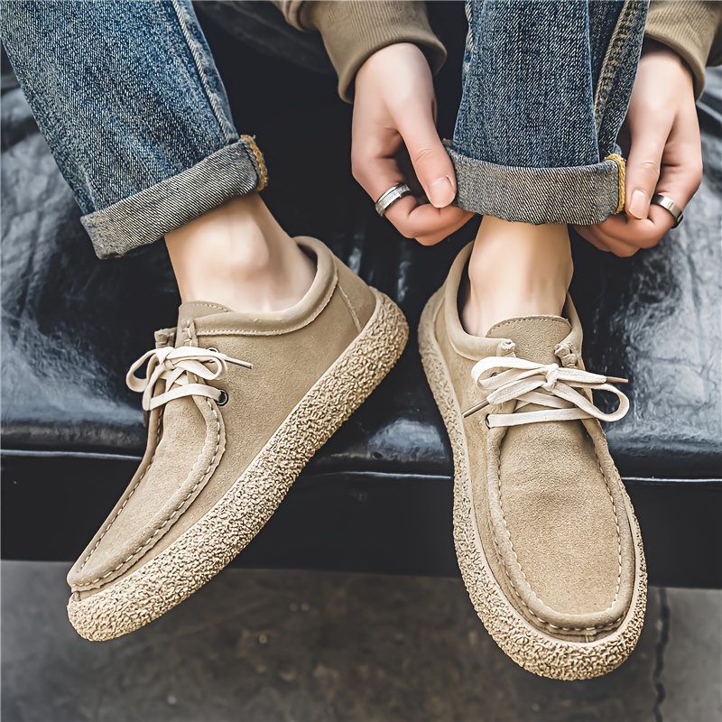 Men's Breathable Retro Slip-On Loafers - Casual Summer Shoes With Soft Sole, Available In Beige, Black, Khaki