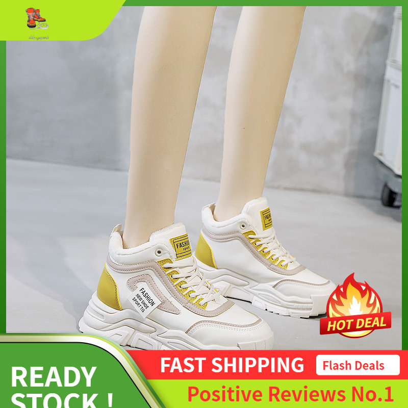 Ddmysports YB Velvet Cotton New Thick Sole Eightened Dad Sports Student Women S Versatile Casual Shoes OUTDOOR