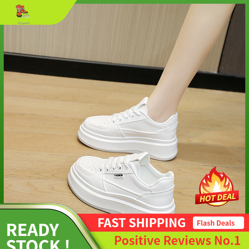 Ddmysports S New White Women S Versatile Casual Spring And Summer Trend Student Shoes Height Up OUTDOOR