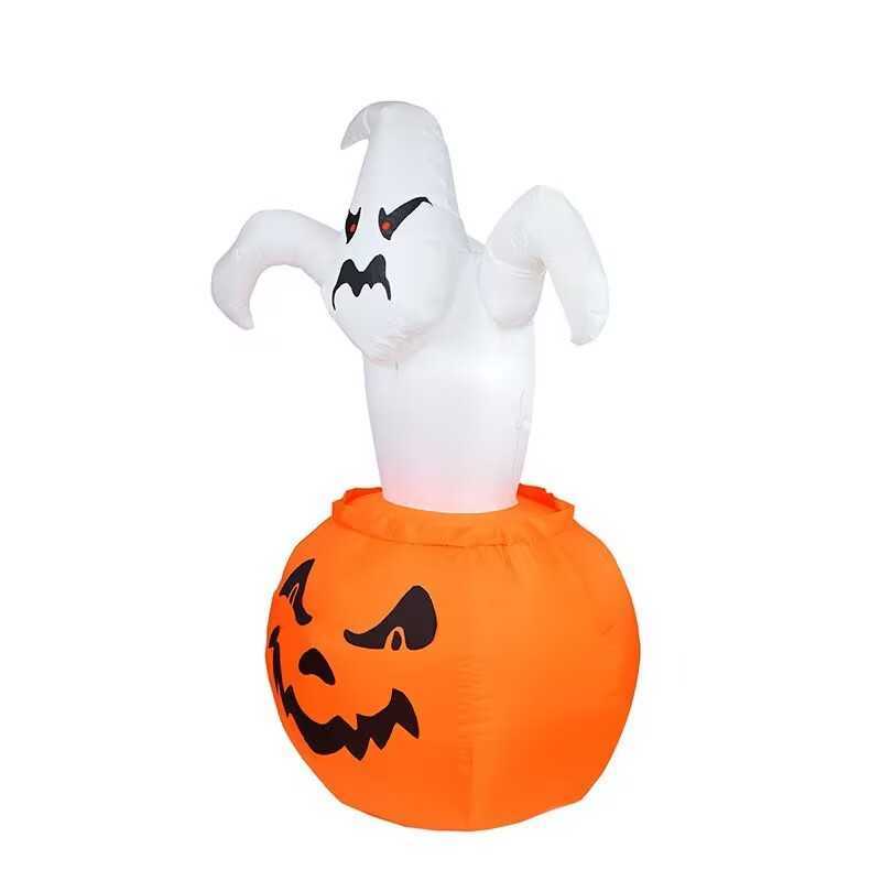 Halloween Jack-o '-Lantern Balloon 1.8m glow-in-the-Dark Ghost Pumpkin Garden decoration balloon model Y240808