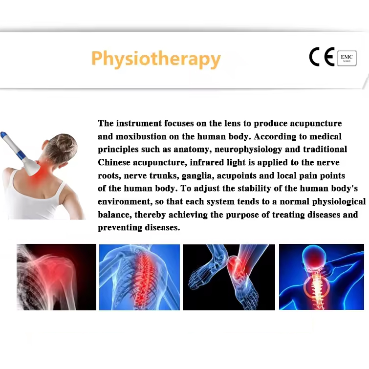Desktop Physiotherapy 30W 980nm Diode Laser Body Rehabilitation Dysmenorrhea Treatment Body Muscle Joint Tendon Pain Relief Laser Therapy Machine