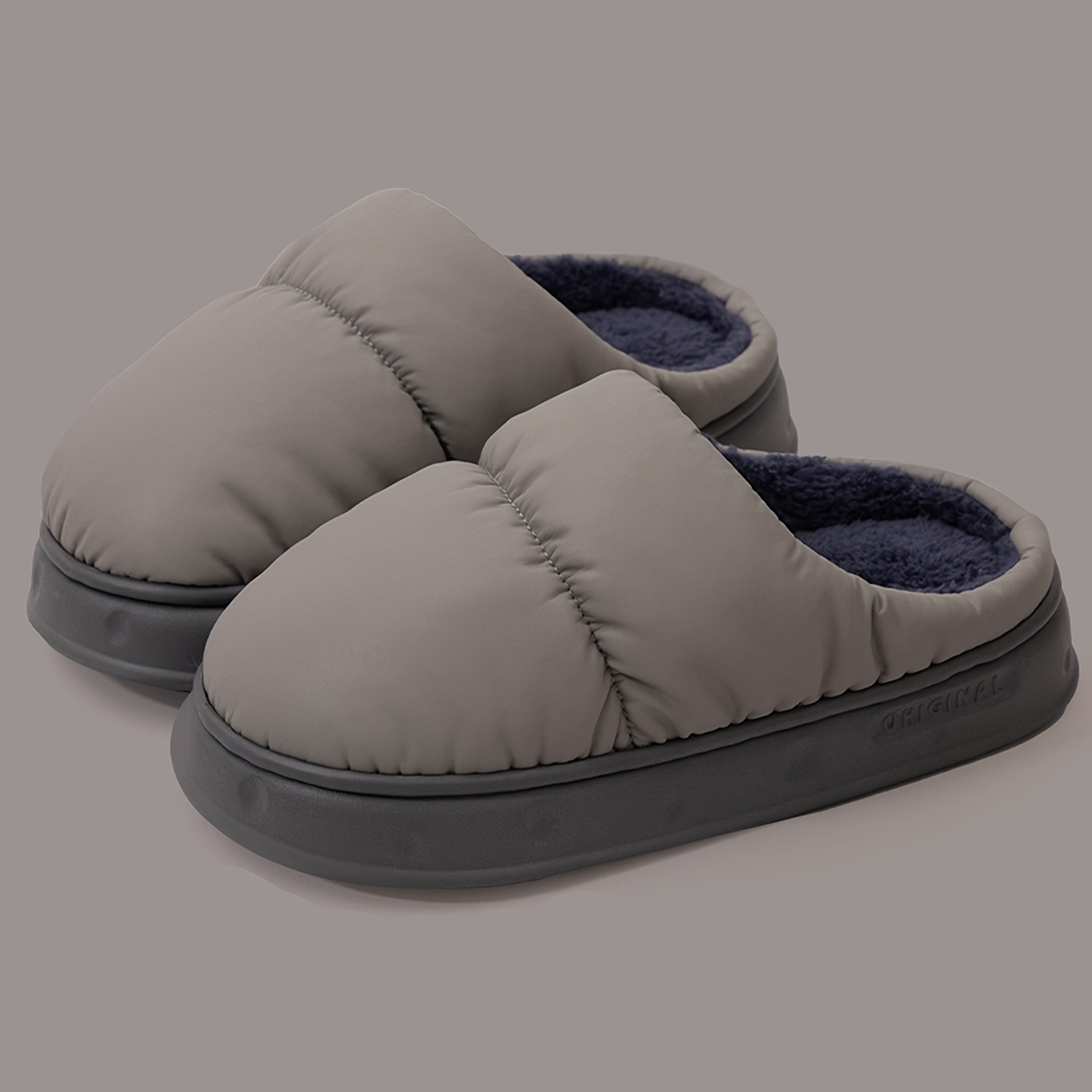 Ultra-Soft Mens Fashion Slippers - Lightweight, Breathable, Warm, and Comfortable Slip-On Shoes with Lined Fuzz for Autumn and Winter - Casual, Round-