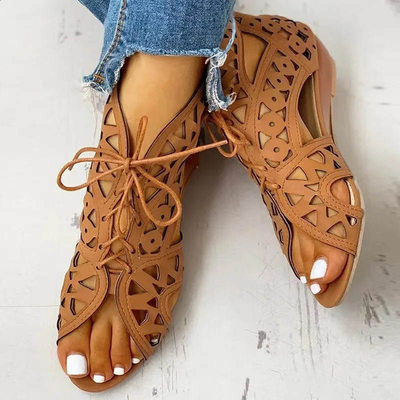 2024 Summer Womens Shoes Gladiator Boots Casual Sandals Wedge High Heels Comfortable Womens Shoes R 240827