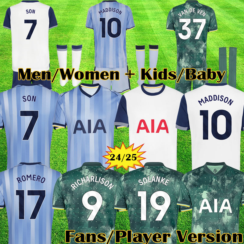 3XL 4XL 2024 2025 SON RICHARLISON MADDISON Soccer Jerseys COYS KULUSEVSKI SOLANKE tottenhamsoccer jerseys 2 24 25 ROMERO THFC Football shirt kit UDOGIE Men kids set
