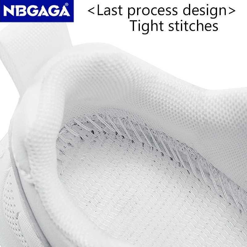 White childrens leather casual shoes for boys and girls outdoor running sports shoes breathable mesh childrens school walking sports anti slip W250407