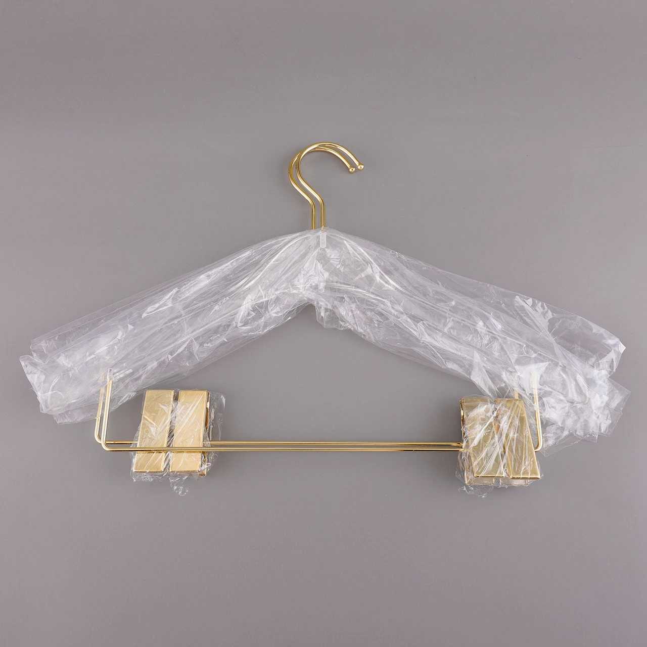 New 5/10 piece transparent acrylic clothes hanger used for pants organizer crystal clothes hanger with clip anti slip dry clothes hanger M240829