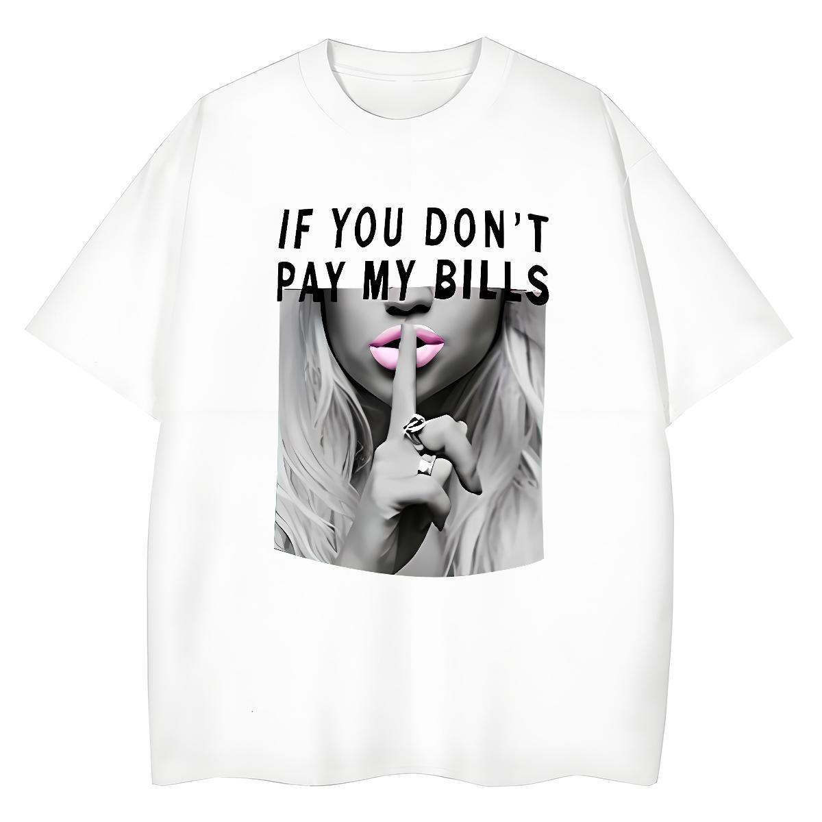 Lady Unisex Tshirts 230g Cotton letter High Street Hip Hop Women T Shirts Round Neck Short Sleeve Anime Polos