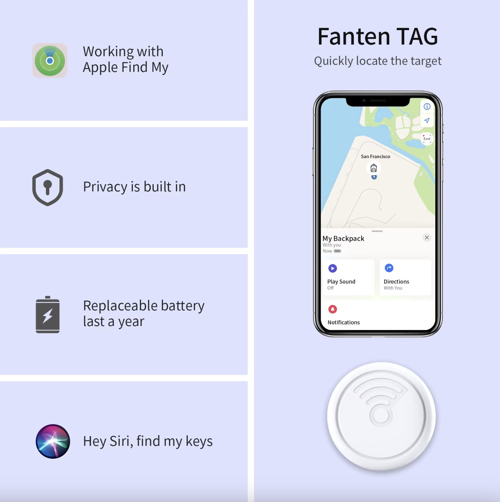 Free shipping Find My APP Apple AirTag,Long battery life and waterproof Compatible Bluetooth Mini GPS For Child Pet Car keys wallets and luggage anti-