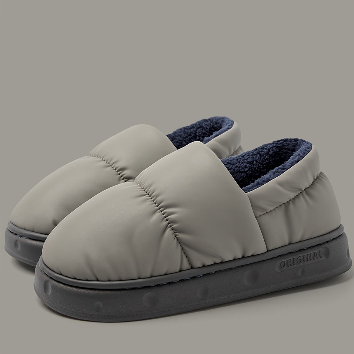 Ultra-Soft Mens Fashion Slippers - Lightweight, Breathable, Warm, and Comfortable Slip-On Shoes with Lined Fuzz for Autumn and Winter - Casual, Round-