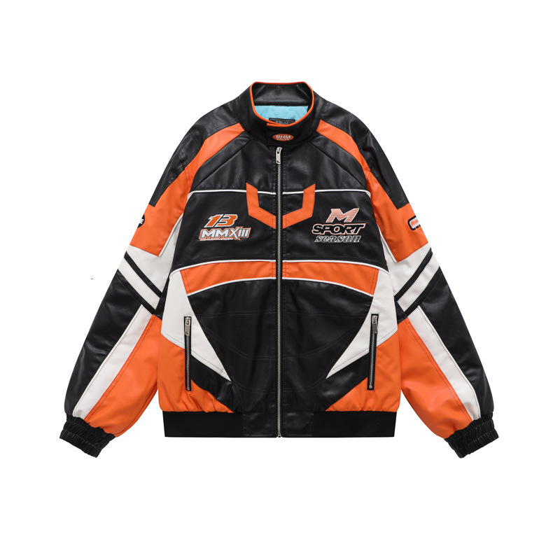 American Motorcycle Suit Jacket Oversized Embroidered Baseball Suit High Street Jacket Racing Suit