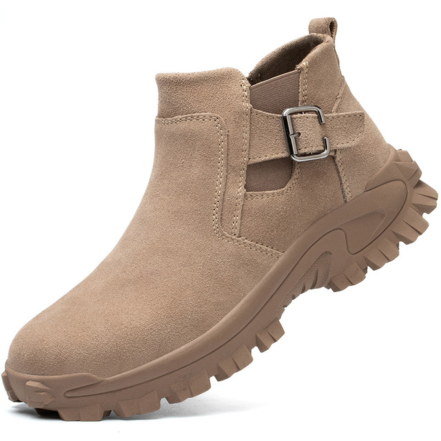 Winter Autumn Puncture-Proof Suede Work Men Steel Toe Safety Boots Anti-Scalding Welder Shoes 5169