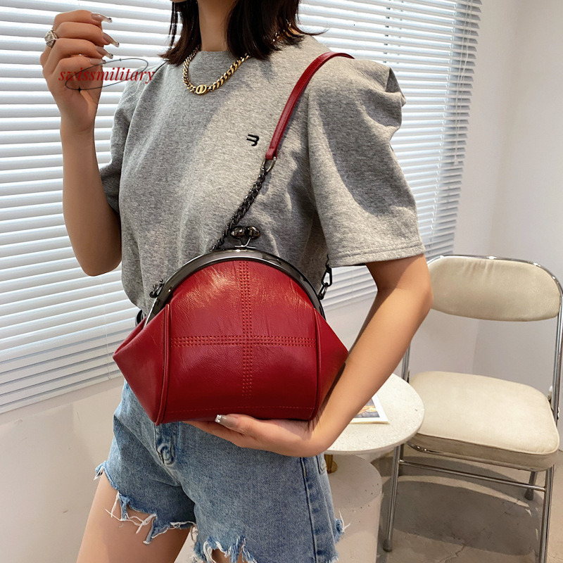 Swissmilitary 2025 Spring/Summer New Solid Color Shell Large Capacity Portable Zero Wallet Fashion Chain Diagonal Straddle One Shoulder Phone Bag #28
