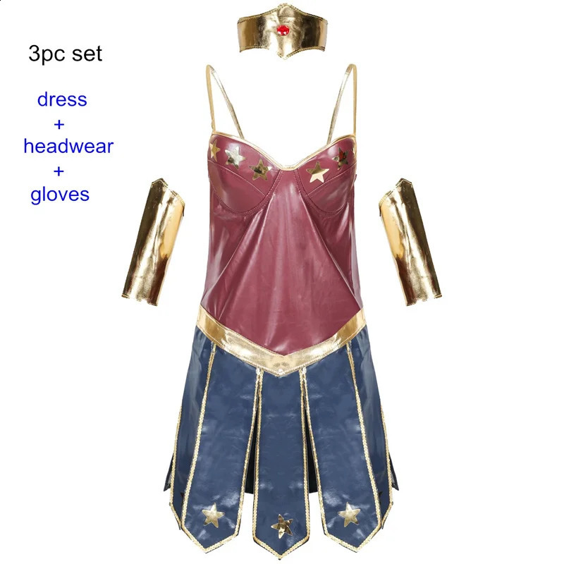 Wonder Woman Costume for Women Corset Dress Halloween Cosplay Costume Carnival 240828